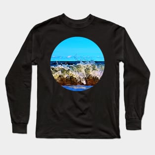 Colorful Splashy Waves Long Sleeve T-Shirt